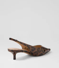 Women I LOVE BILLY Heels-Varsai Leopard Patent Pu Heels