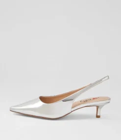 Women I LOVE BILLY Heels-Varsai Silver Mirror Heels
