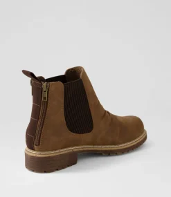 Women I LOVE BILLY Boots-Veleen Whiskey Nubuck Pu Chelsea Boots