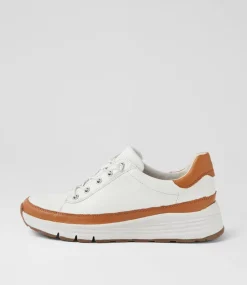 Women SUPERSOFT Comfort|Sneakers-Vellie New Tan White Leather Sneakers