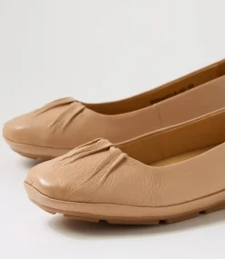 Women SUPERSOFT Comfort|Flats-Versatile Light Cafe Leather Flat Shoes