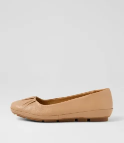 Women SUPERSOFT Comfort|Flats-Versatile Light Cafe Leather Flat Shoes