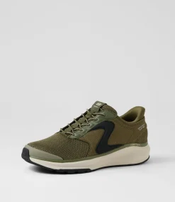 SKECHERS Sneakers|Casuals-Vertex Olive Fabric Sneakers