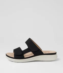 Women I LOVE BILLY Flats|Sandals-Vertinda Black Sandals