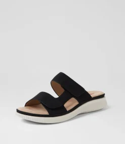 Women I LOVE BILLY Flats|Sandals-Vertinda Black Sandals