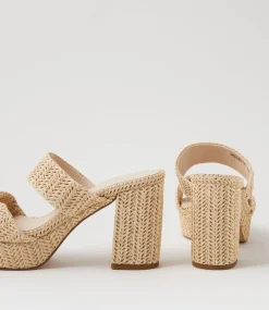 Women TOP END Heels|Sandals-Vessah Natural Synthetic Raffia Sandals
