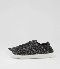 Women BLOWFISH Sneakers-Vex Black Bandana Canvas Sneakers