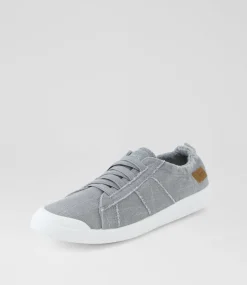 Women BLOWFISH Sneakers-Vex Fog Grey Washed Linen Sneakers
