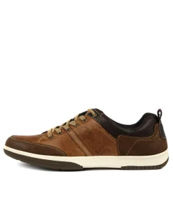 COLORADO Sneakers|Casuals-Victor Tan-Brown Leather Sneakers