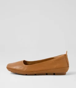 Women SUPERSOFT Comfort|Flats-Victorie Dark Tan Leather Flat Shoes