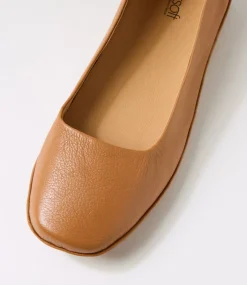 Women SUPERSOFT Comfort|Flats-Victorie Dark Tan Leather Flat Shoes
