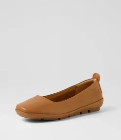 Women SUPERSOFT Comfort|Flats-Victorie Dark Tan Leather Flat Shoes
