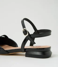 Women I LOVE BILLY Flats-Vinda Black Patent Pu Flat Shoes