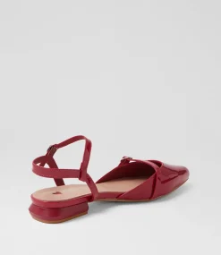 Women I LOVE BILLY Flats-Vinda Dark Red Patent Pu Flat Shoes