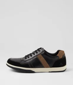 COLORADO Sneakers|Casuals-Vitor Black Leather Sneakers