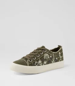 Women BLOWFISH Sneakers-Vivid Olive Canvas Sneakers