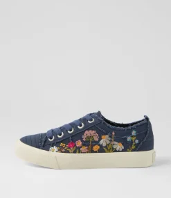 Women BLOWFISH Sneakers-Vivid Pure Navy Canvas Sneakers