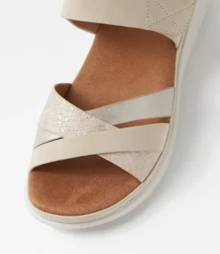 Women I LOVE BILLY Flats|Sandals-Vollisse Taupe Multi Sandals