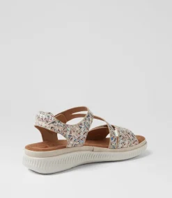 Women I LOVE BILLY Flats|Sandals-Volutae Sand Squares Microsuede Sandals