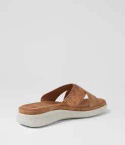 Women I LOVE BILLY Flats|Sandals-Vrenkie Tan Snake Sandals