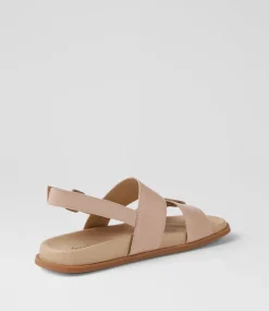Women DIANA FERRARI Flats|Sandals-Vulli Latte Natural Leather Sandals