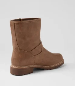 Women I LOVE BILLY Boots-Vulmo Taupe Crush Ankle Boots