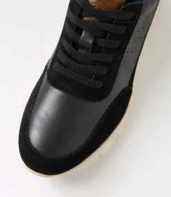 COLORADO Casuals-Wakoa Black Suede Leather Lace Up Flats