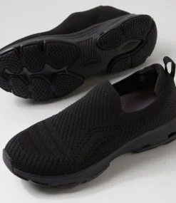 Women SUPERSOFT Comfort|Sneakers-Walking Black Knit Sneakers