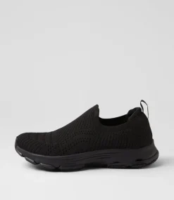 Women SUPERSOFT Comfort|Sneakers-Walking Black Knit Sneakers