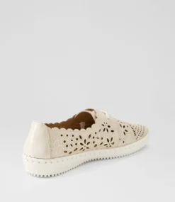 Women SUPERSOFT Comfort|Flats-Wallis Nude Shimmer Leather Lace Up Flats