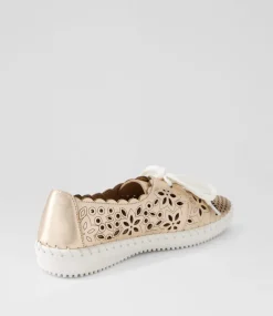 Women SUPERSOFT Comfort|Flats-Wallis Pale Rose Gold Leather Lace Up Flats