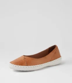 Women SUPERSOFT Comfort|Flats-Wayson Dark Tan Leather Ballet Flats