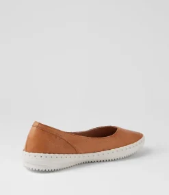 Women SUPERSOFT Comfort|Flats-Wayson Dark Tan Leather Ballet Flats