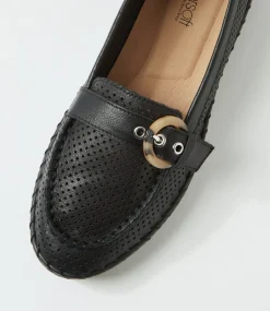 Women SUPERSOFT Comfort|Flats-Wealthy Black Leather Flat Shoes
