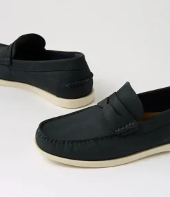 COLORADO Casuals-Weeper Navy Nubuck Flat Shoes