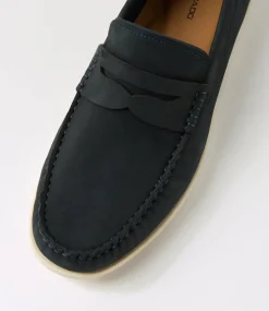 COLORADO Casuals-Weeper Navy Nubuck Flat Shoes