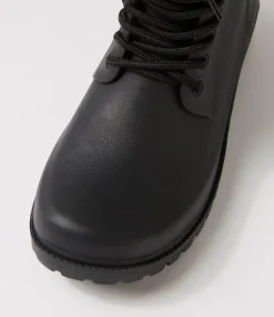 Women COLORADO Boots|Comfort-Wells Black Lace Up Gumboots