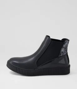 Women I LOVE BILLY Boots-Whinker Black Multi Ankle Boots