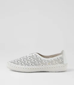 Women SUPERSOFT Comfort|Flats-Willow White Leather Flat Shoes