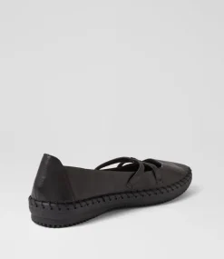 Women SUPERSOFT Comfort|Mary Janes-Wonderful Black Leather Flat Shoes