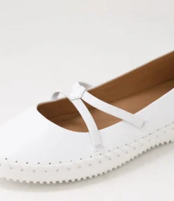 Women SUPERSOFT Comfort|Mary Janes-Wonderful White Leather Flat Shoes