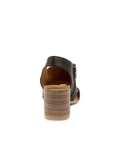 Women DIANA FERRARI Heels|Sandals-WONDIR BLACK LEATHER