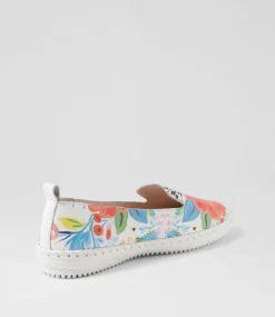 Women SUPERSOFT Comfort|Flats-Wower White Bloom Leather Flat Shoes