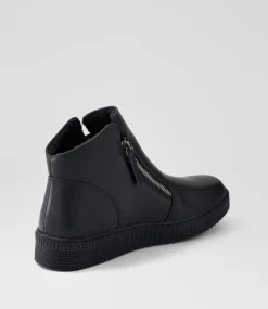 Women I LOVE BILLY Boots-Wullow Black Ankle Boots