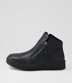 Women I LOVE BILLY Boots-Wullow Black Ankle Boots