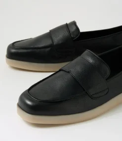 Women DIANA FERRARI Flats-Yarzee Black Leather Flat Shoes