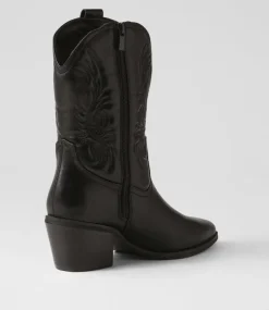 Women I LOVE BILLY Boots-Yeehaw Black Calf Boots