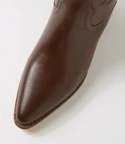 Women I LOVE BILLY Boots-Yeehaw Choc Green Stitch Calf Boots