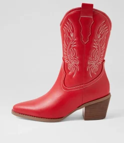 Women I LOVE BILLY Boots-Yeehaw Dark Red Calf Boots