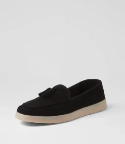 Women DIANA FERRARI Loafers|Flats-Yeneta Black Suede Loafers